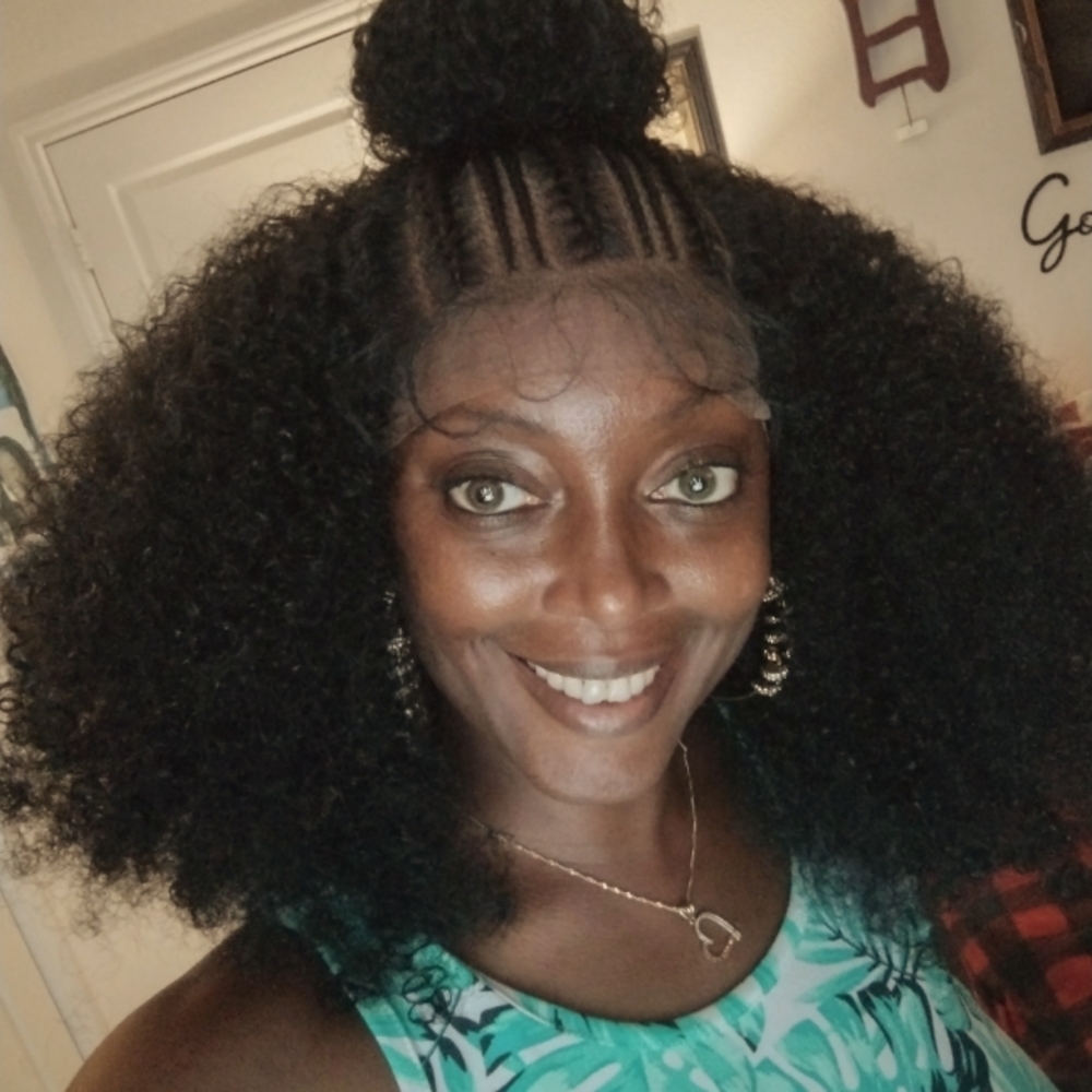 Curly braided wig